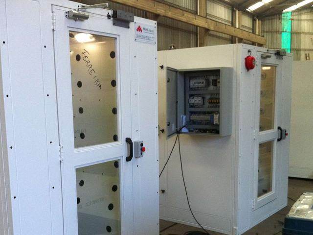 Cabinas terminadas con tablero