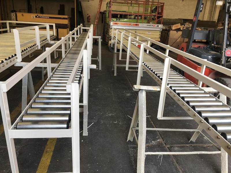 Mesas de rodillos en fabricación